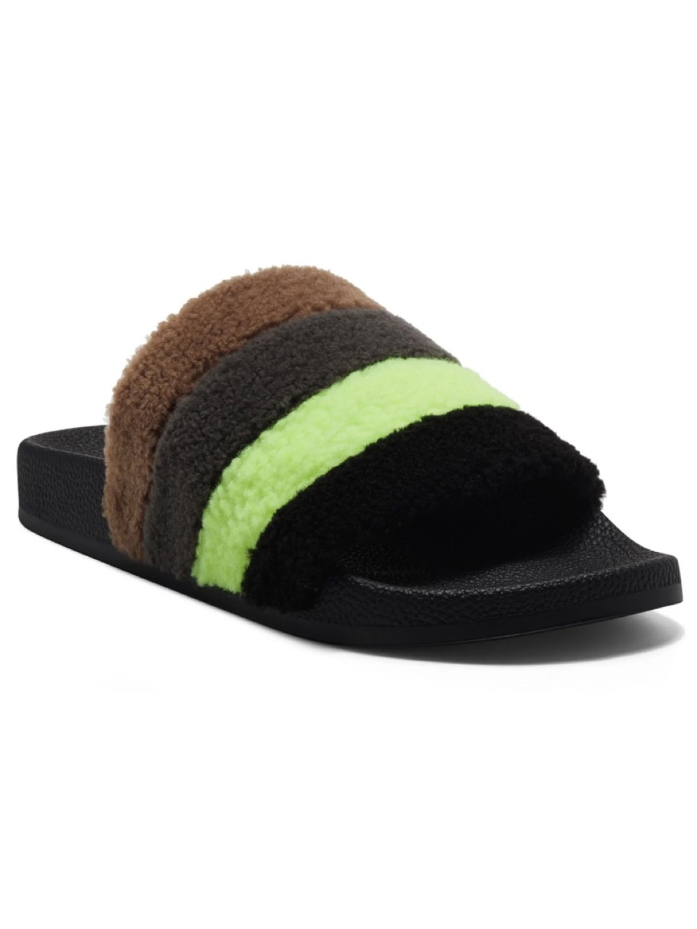 INC Womens Black Striped Comfort Peymin Slide Sandals 7 New in Box